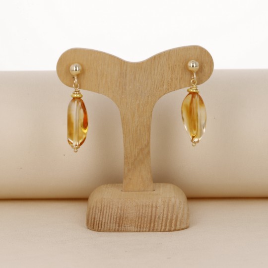 Collar y pendientes de cuarzo Citrine