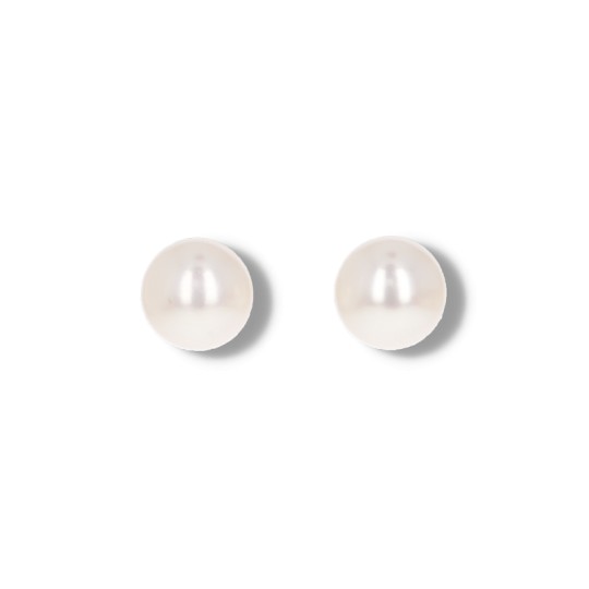 Lobo earrings with Round Pearls