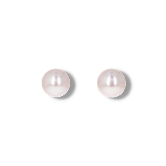 Earrings in Lobo with Pink beads in Bottone