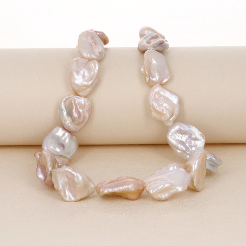 Fili di perle di perle d'acqua dolce coltivate naturali all'ingrosso 