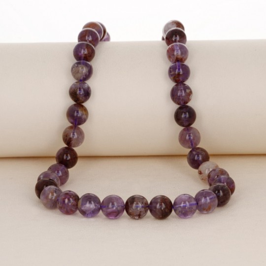 Amethyst Thread with Spherical Lodolite Lyscia