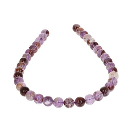 Amethyst Thread with Spherical Lodolite Lyscia