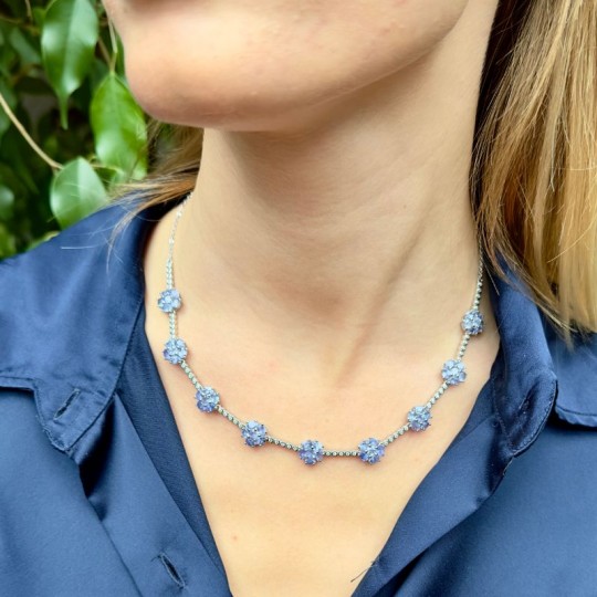 Collier with Tanzanite Flowers