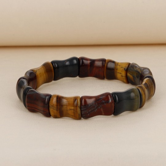 Armband auf Elastische Tigerauge, Bue e Falco