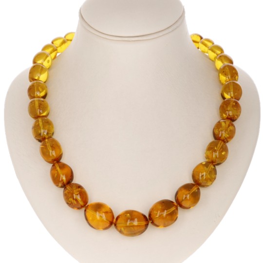 Ambra Miele Oval necklace in Scalare