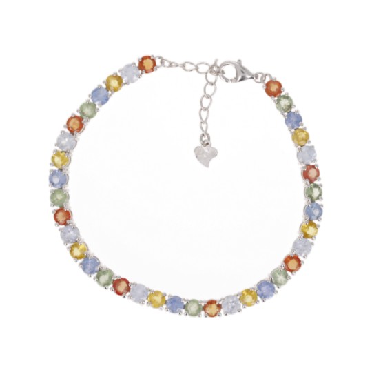 Bracelet Tennis with Multicolor Sapphires