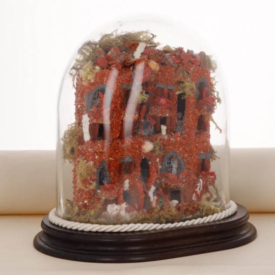 Campana de vidrio con corte de coral
