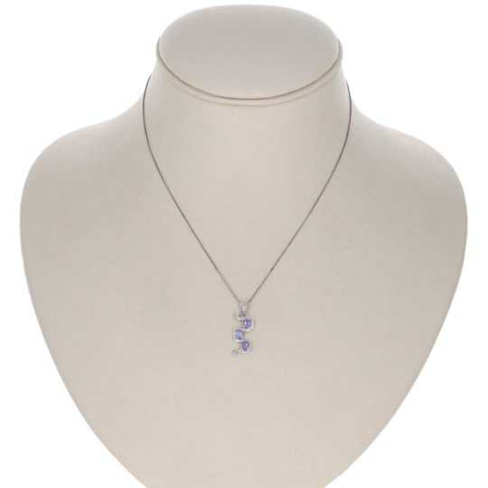 Pendant in Greca with Tanzanite