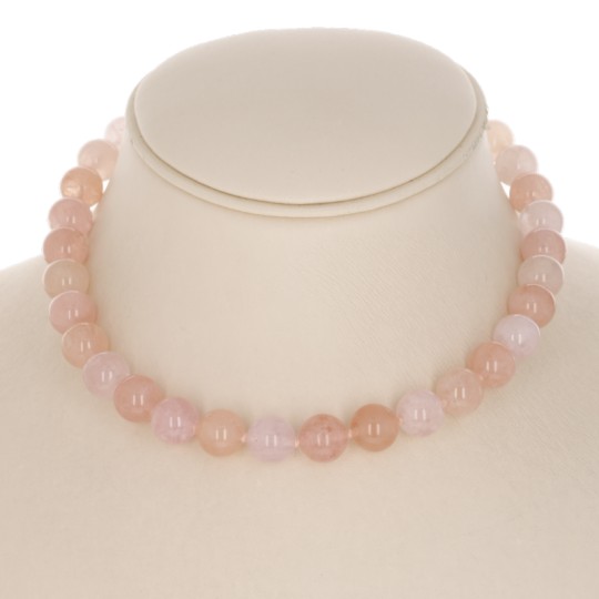 Collar Cuello Crew de Morganite Sferica Liscia ø 11.5 / 12 mm