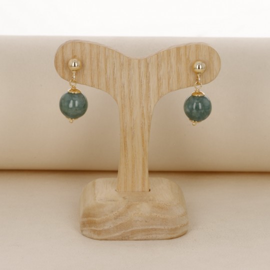 Necklace and Earrings with Jade Birmana