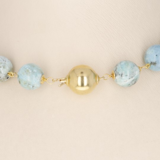 Collana Girocollo Opale Azzurro con Matrice