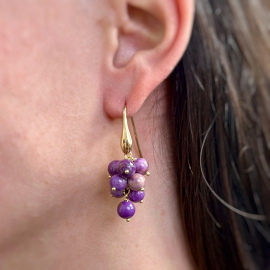 Phosfosiderite Grape Earrings