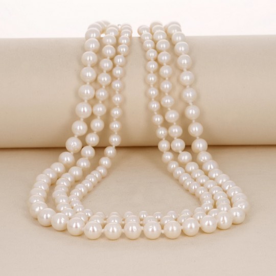 Tres Strand Parallel Pearl Semiround collar