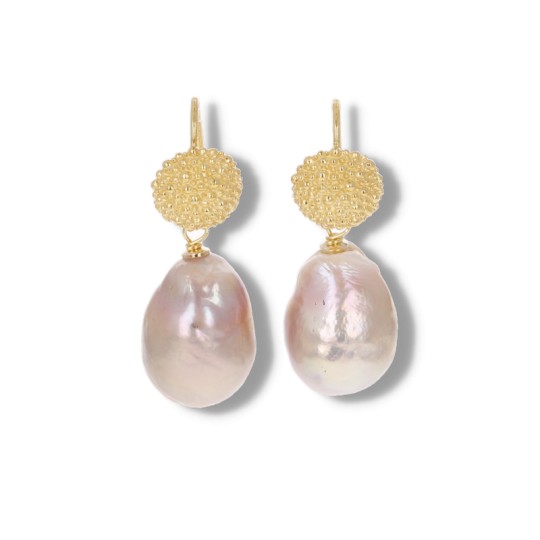Ohrringe mit Rosa Shell Perlen