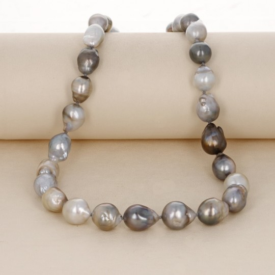 Pearl Necklace Tahiti Grigie