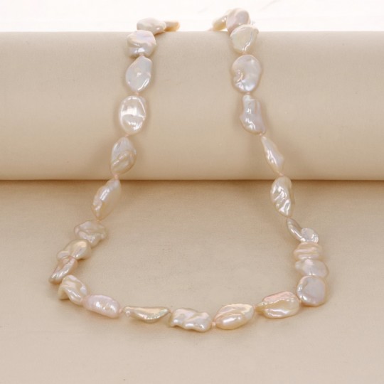 Keshi Pink Gold Pearl Necklace