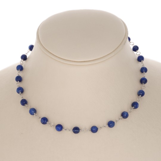 Collier di Cianite Blu Sferica