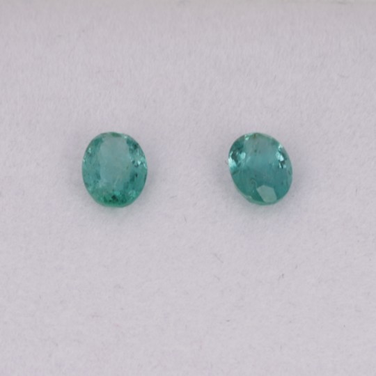 Pair of Emerald Stones Oval