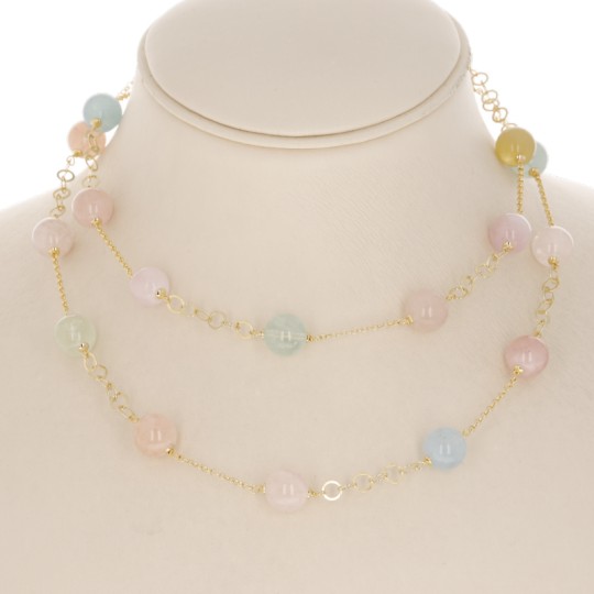 Chanel with Multicolored Aquamarine Spherical