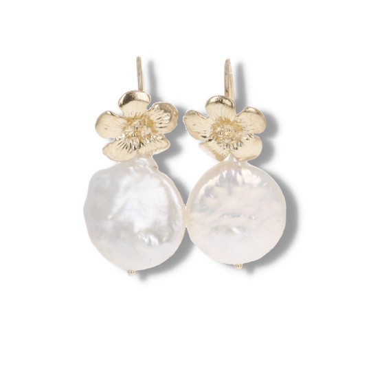 Baroque Pearl Earrings with Nucleus