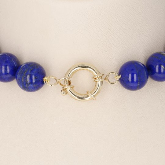 Necklace Lapis Natural Spherical smooth