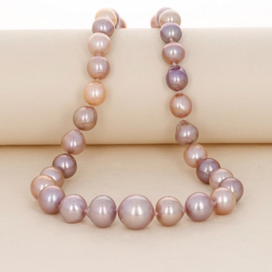 Multi-smoke Pink Pearl Necklace Baroque