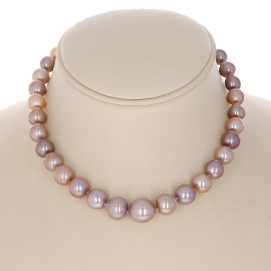 Multi-smoke Pink Pearl Necklace Baroque