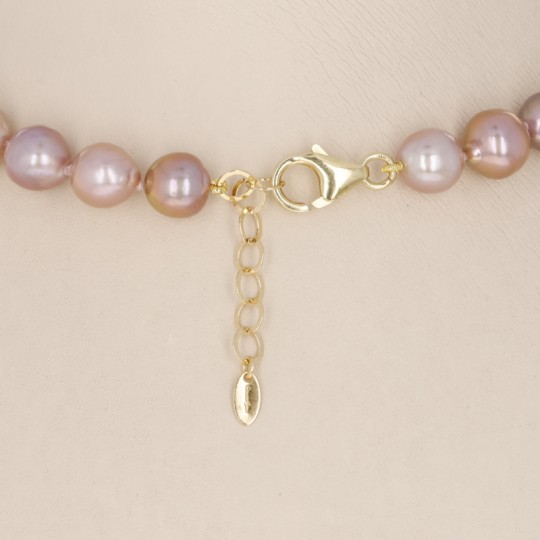 Multi-smoke Pink Pearl Necklace Baroque