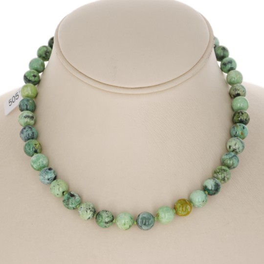 Collar de Liscia Esférica Variscite