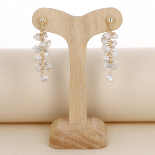 Earrings with Keshi Pearls