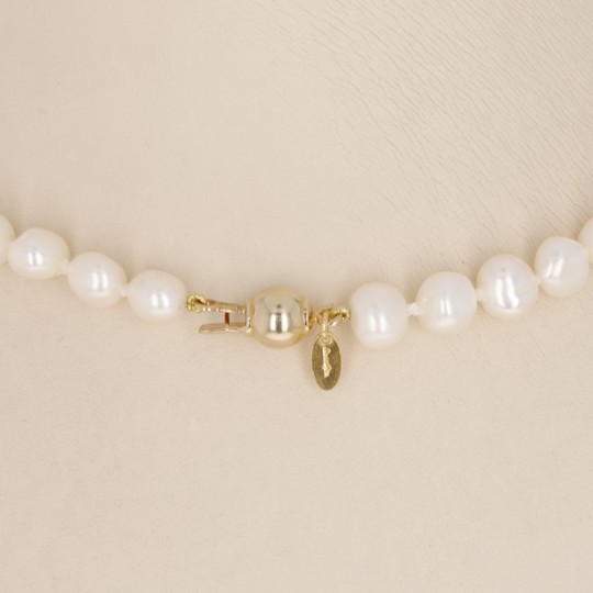 Necklace of Pearls and Charms of Aquamarine