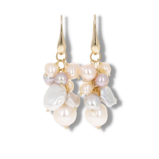 Perle Barocche and keshi Earrings