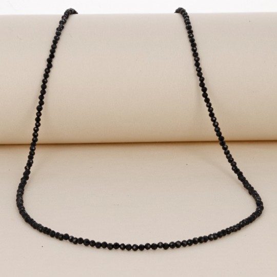 Black Unisex Spinel Necklace