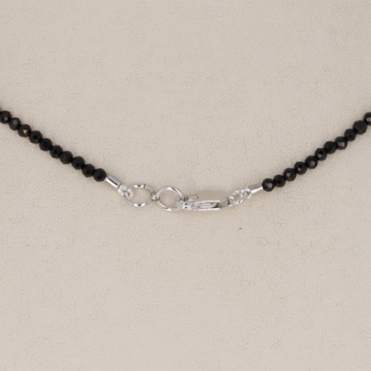 Black Unisex Spinel Necklace