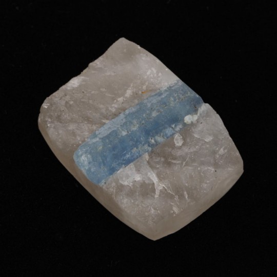 Stein Quarzo Semigrezzo mit Aquamarin Kristall