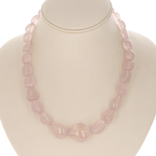 Rose Quartz Necklace in Sasso Scalare