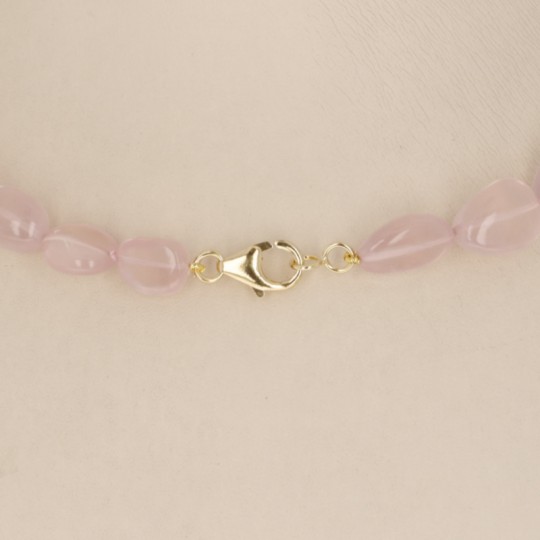 Rose Quartz Necklace in Sasso Scalare