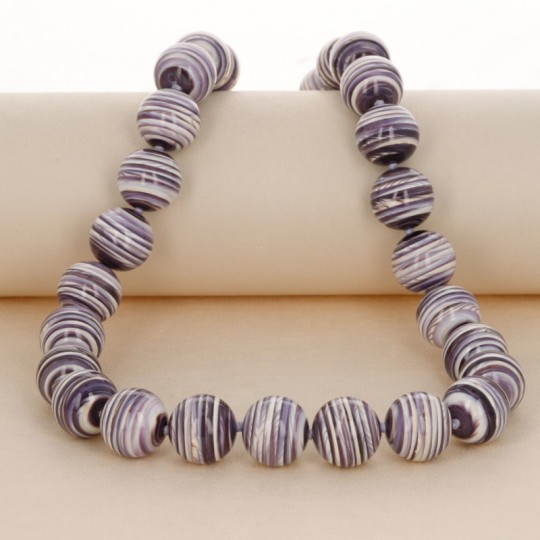 Conchiglia Wampum Halskette (Quahog Shell)