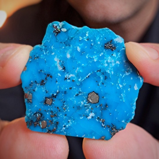 Stone Semi-grained Turquoise with Pirite