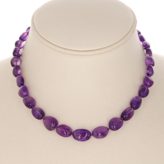 Amethyst neck necklace in Sasso Scalare