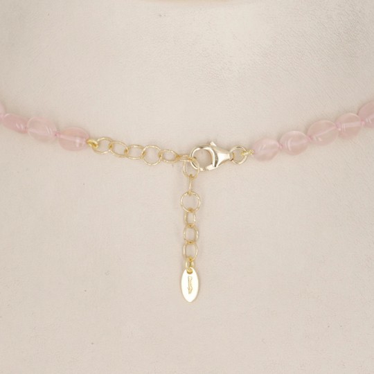 Collana di Quarzo Rosa a Sassolino