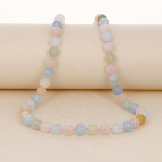 Necklace Round neck Multicolored Aquamarine Natural