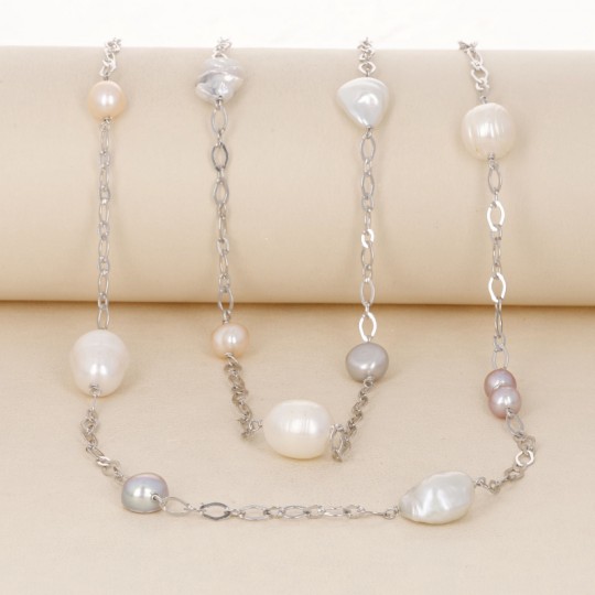Chanel con perlas de agua dulce y Keshi Multiform