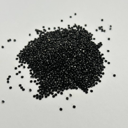 Schwarze Spinellsteine ø 2 mm