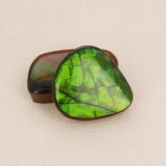 Lotto 3 Pietre Ammolite Cabochon Fantasia