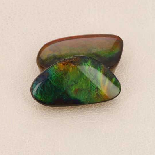 Lotto 3 Pietre Ammolite Cabochon Fantasia