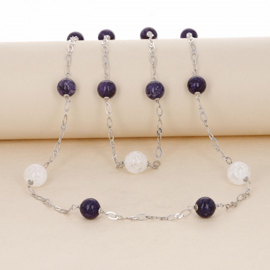 Chanel con Charoite e Quarzo Ialino Ghiacciato