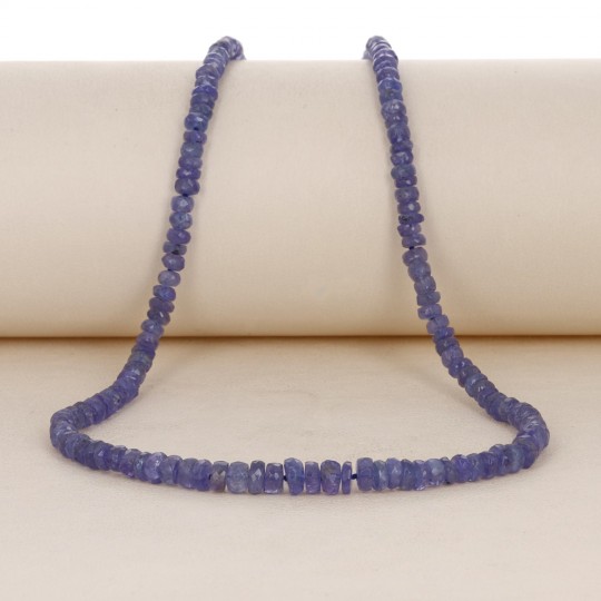 Collana di Tanzanite a Rondella Sfaccettata a Scalare