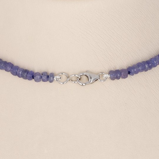 Collar de Tanzanite en Rondella Sfaccettata a Scalare