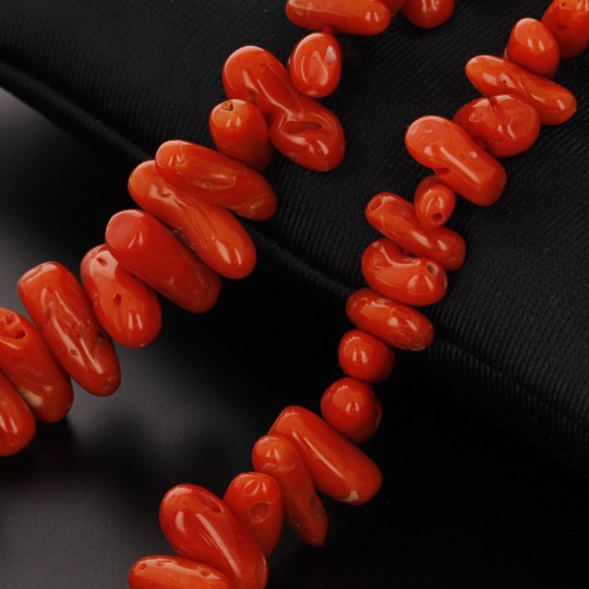 Natural Red Coral Long Necklace